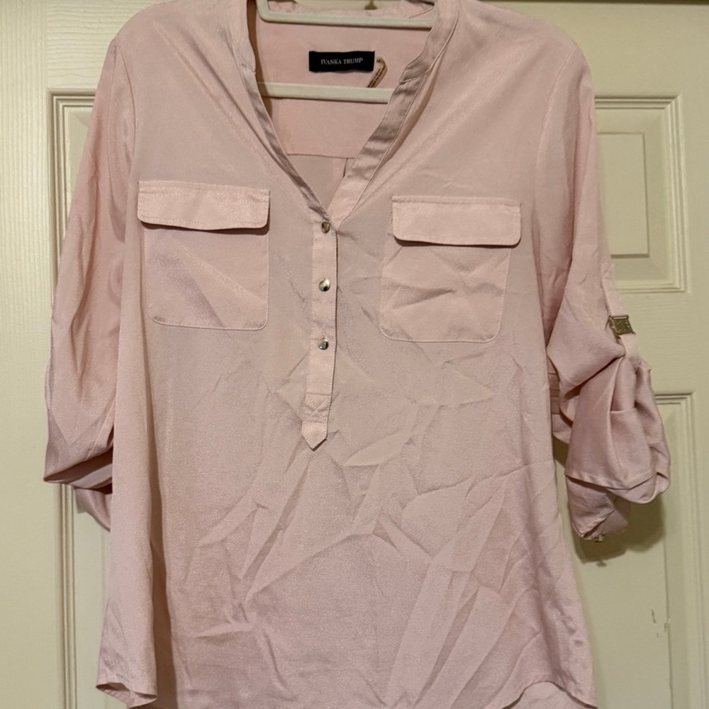 Ivanka Trump Pink Blouse Size Medium